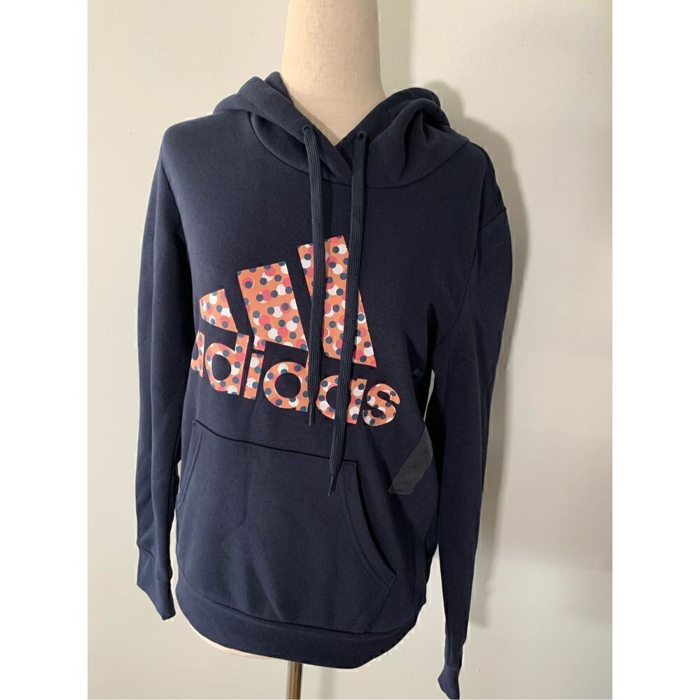 Adidas hoodie sweatshirt size small blue